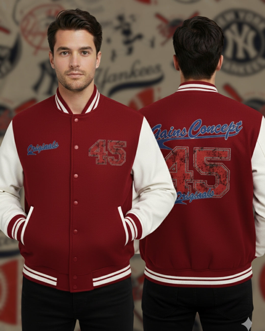 Gains Concept Originals 45 Unisex Varsity Jacket