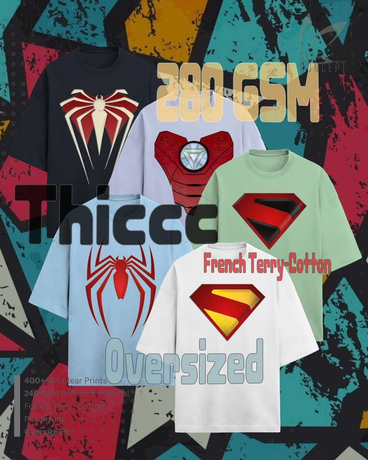 French Terry-Cotton Oversized T-shirts