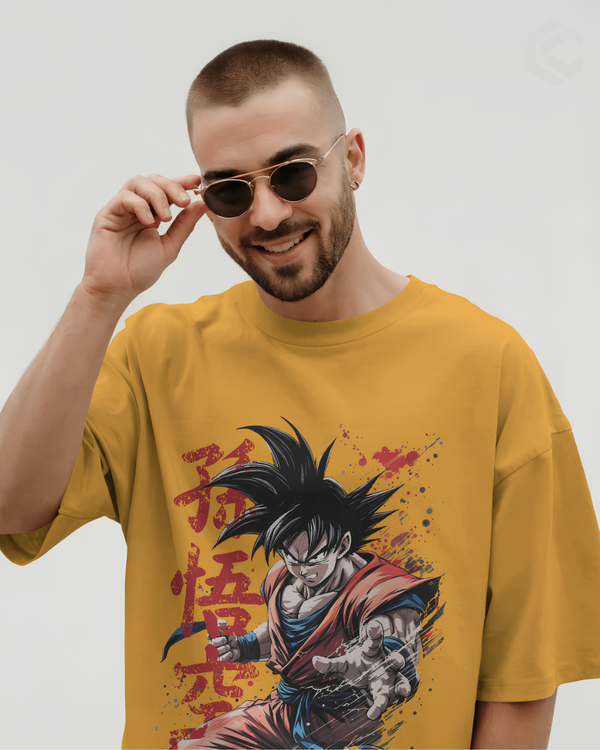 Son Goku Custom Front Unisex Premium Oversized T-Shirt