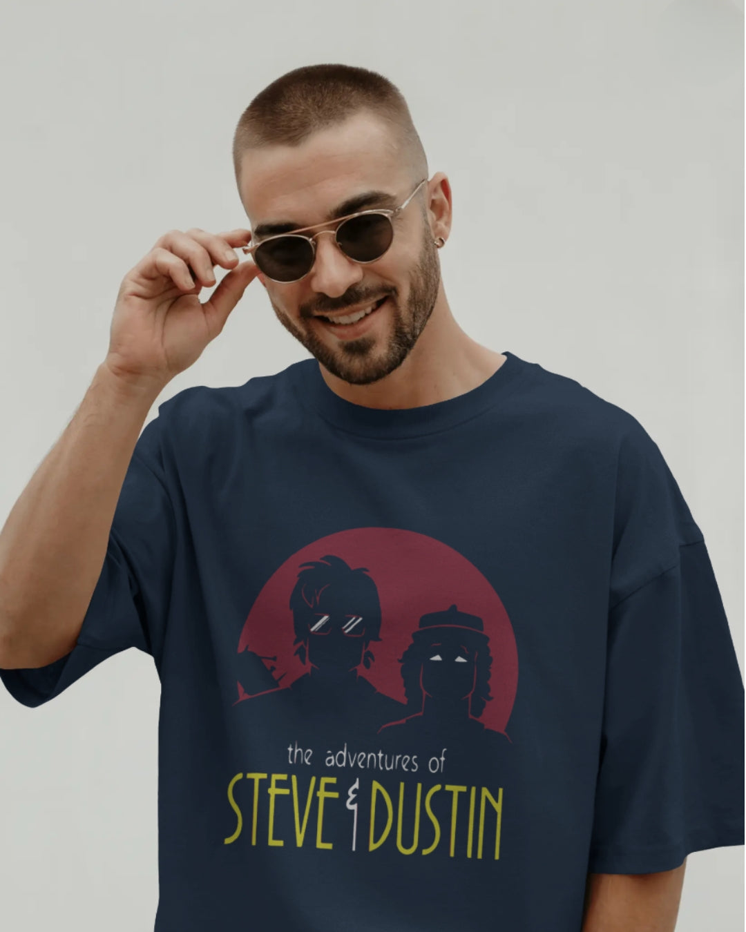 Steve & Dustin Unisex Premium Oversized T-Shirt