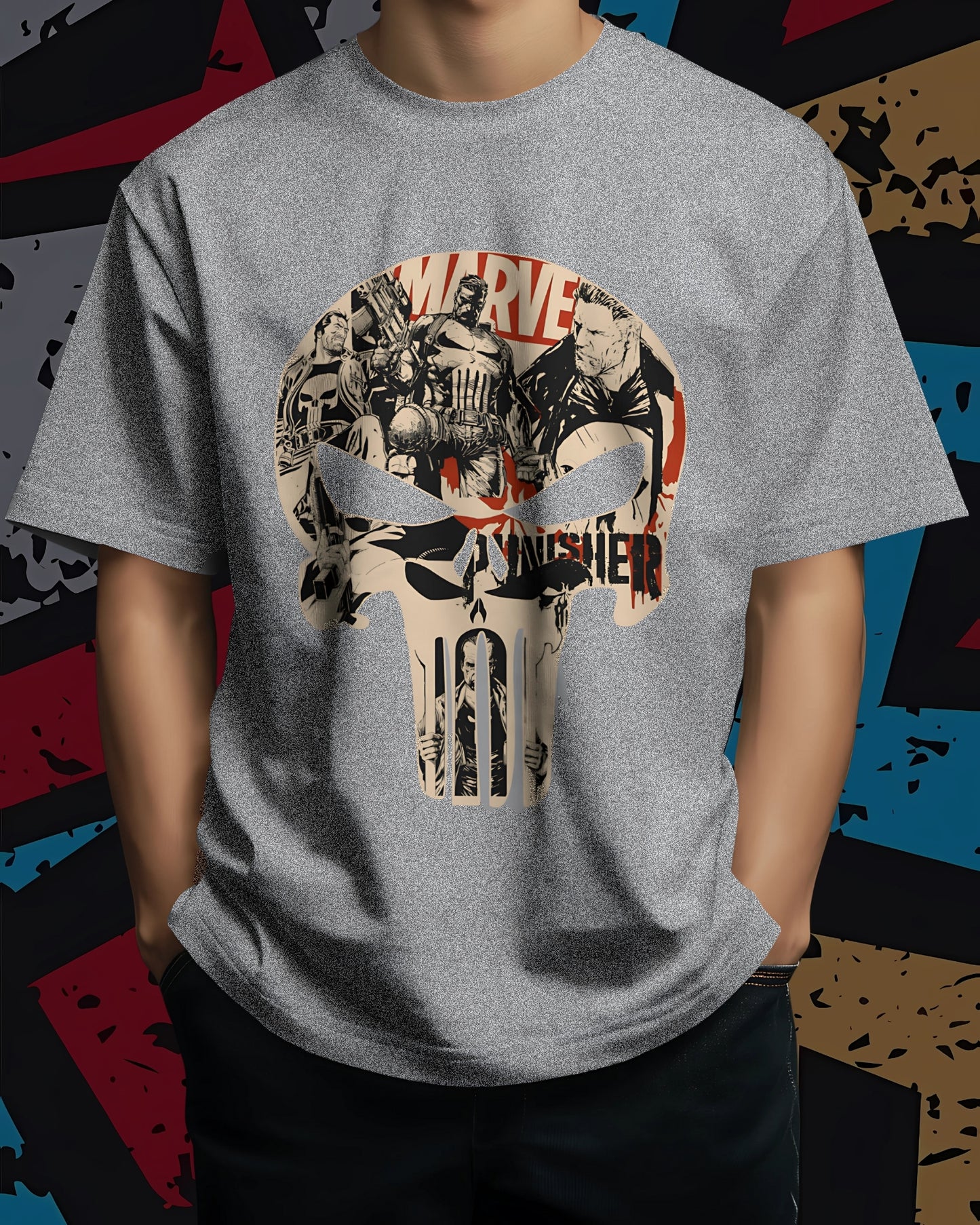 Punisher Comic-art Logo Unisex Premium Oversized T-shirt