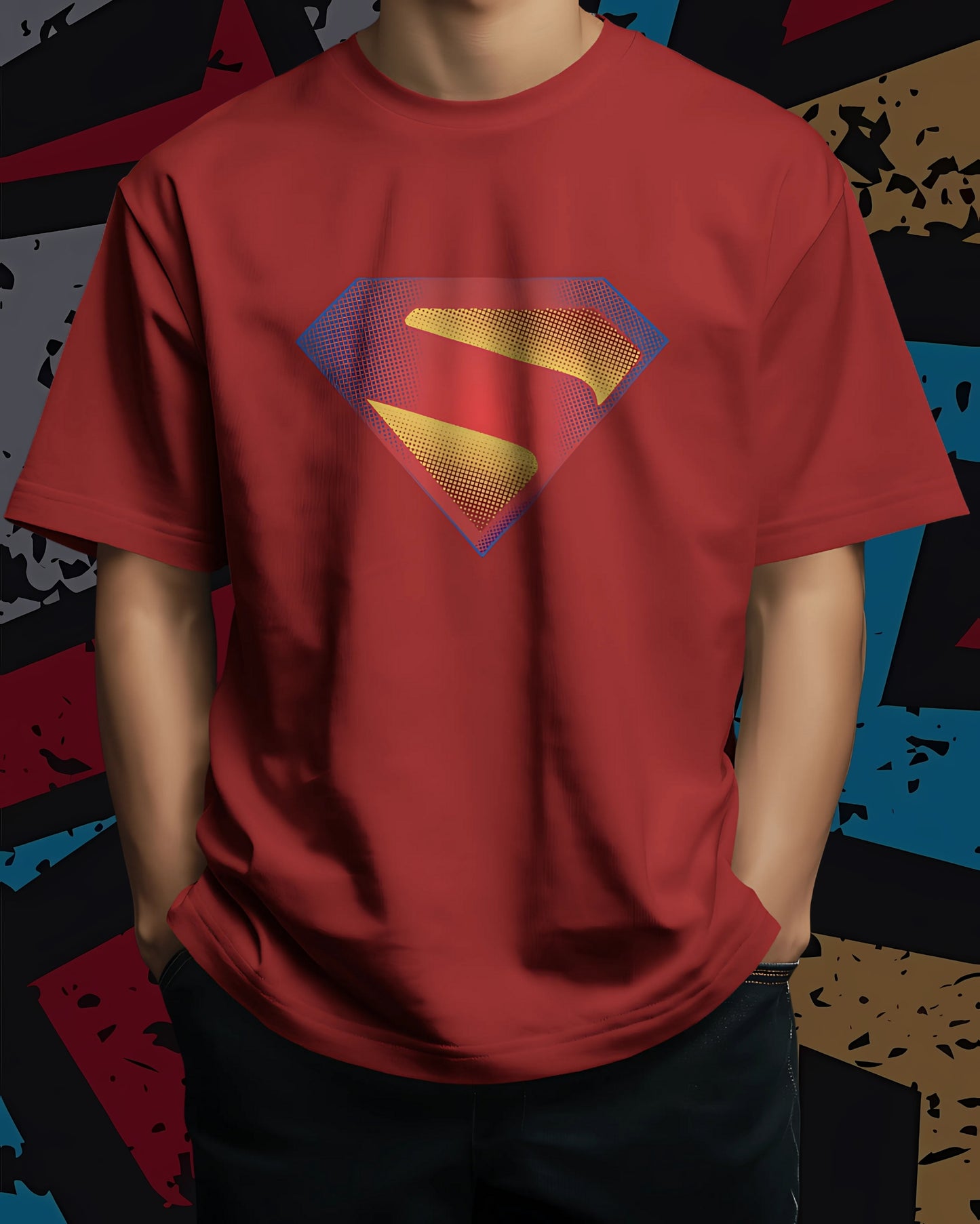 Superman Classic new-DC Unisex Premium Oversized T-shirt