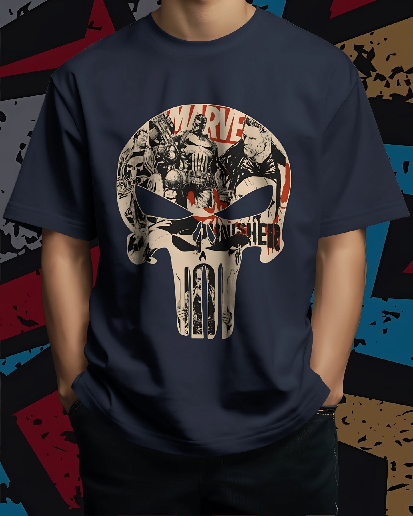 Punisher Comic-art Logo Unisex Premium Oversized T-shirt