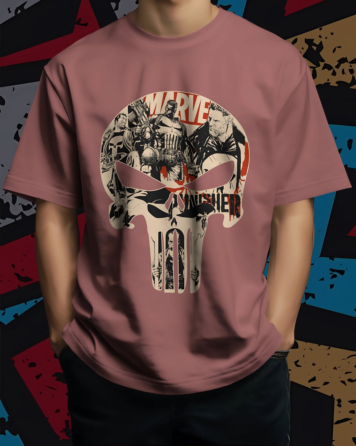Punisher Comic-art Logo Unisex Premium Oversized T-shirt
