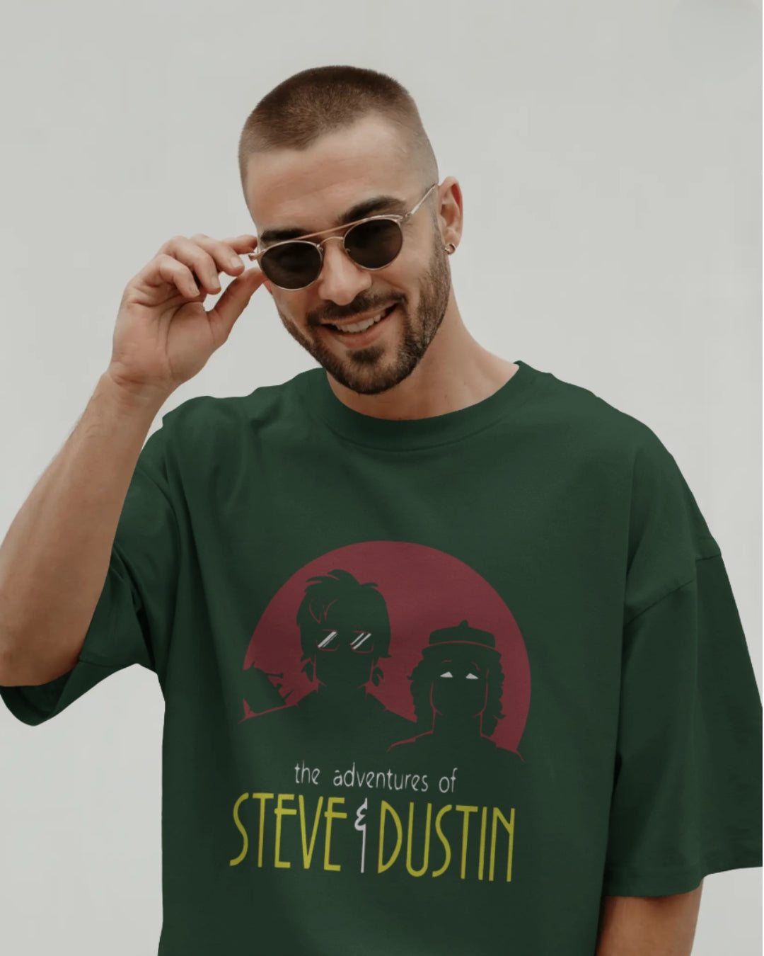 Steve & Dustin Unisex Premium Oversized T-Shirt