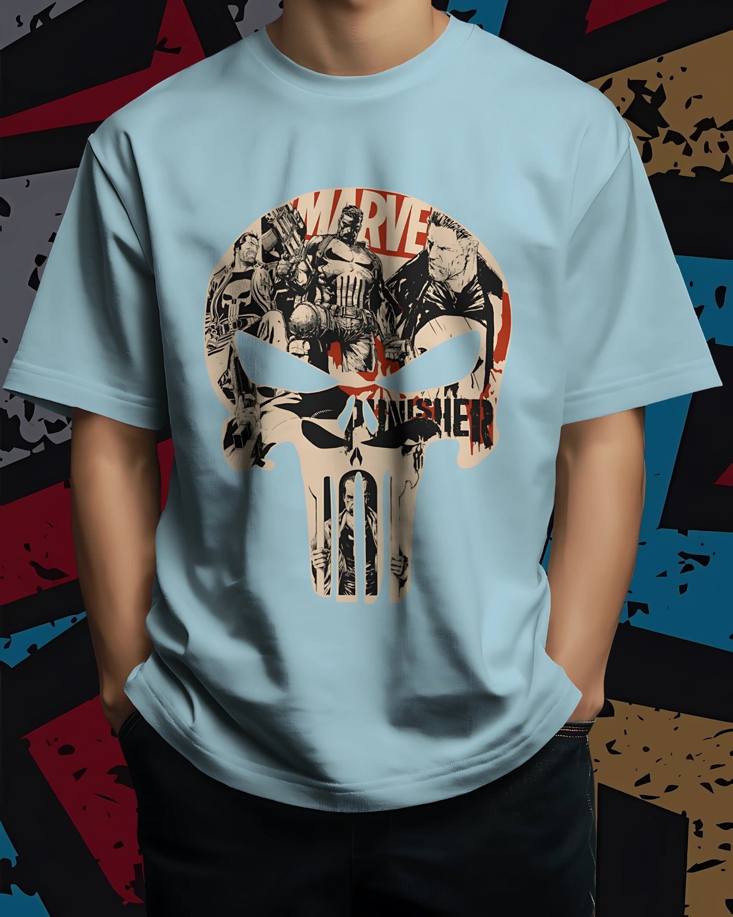 Punisher Comic-art Logo Unisex Premium Oversized T-shirt