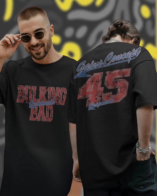 Bulking Bad Varsity Style Unisex Premium Oversized T-Shirt