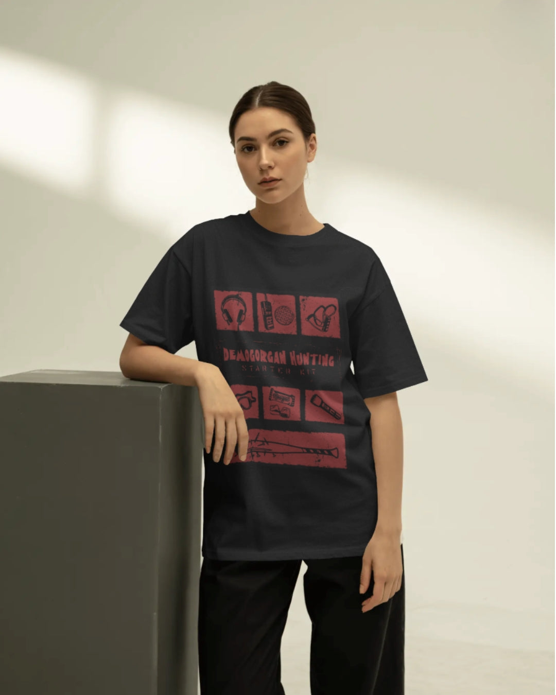 Demogorgan Hunting Kit Unisex Premium Oversized T-Shirt