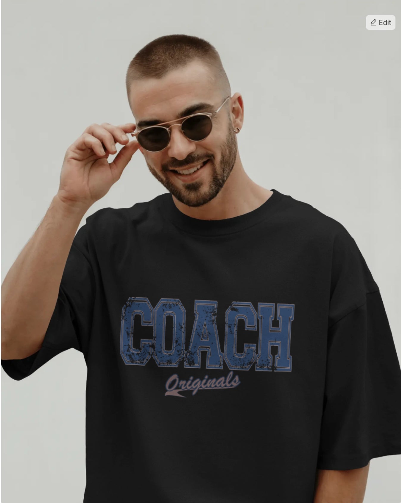 Coach Varsity Style Unisex Premium Oversized T-Shirt