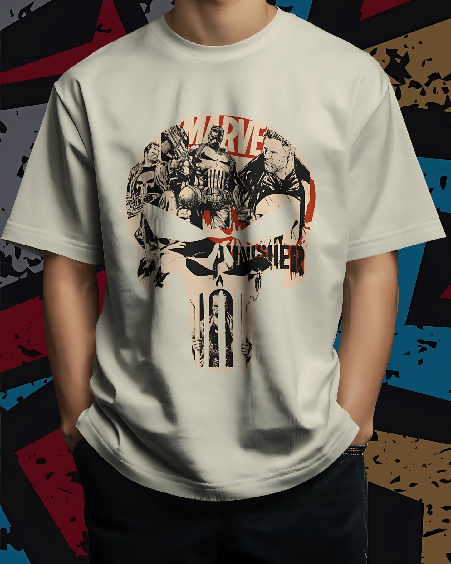 Punisher Comic-art Logo Unisex Premium Oversized T-shirt