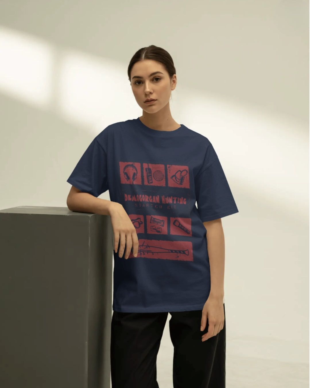 Demogorgan Hunting Kit Unisex Premium Oversized T-Shirt