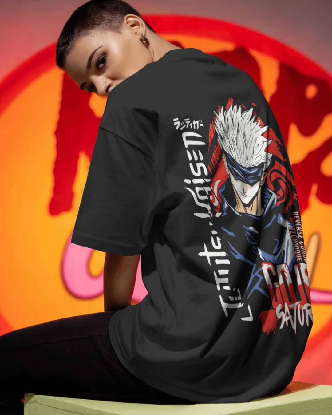 Gojo Jujutsu Kaisen Unisex Premium Oversized T-Shirt
