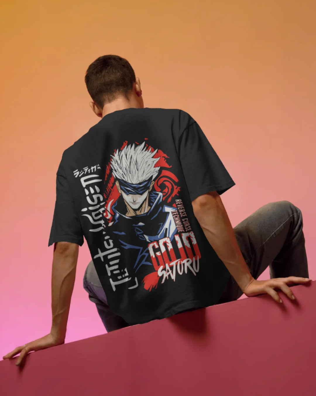 Gojo Jujutsu Kaisen Unisex Premium Oversized T-Shirt