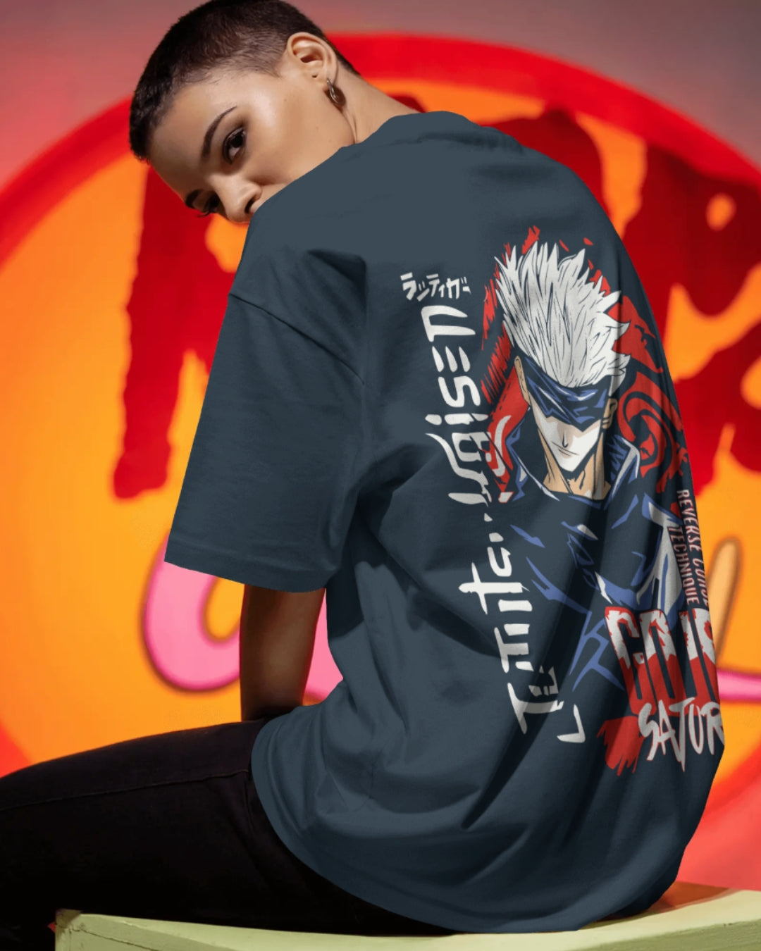 Gojo Jujutsu Kaisen Unisex Premium Oversized T-Shirt