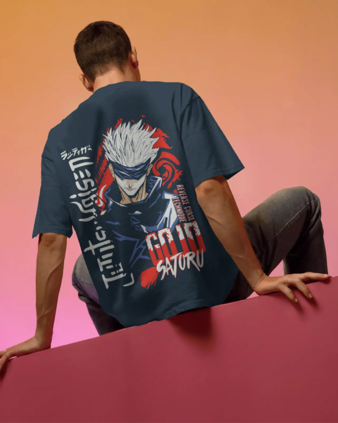 Gojo Jujutsu Kaisen Unisex Premium Oversized T-Shirt