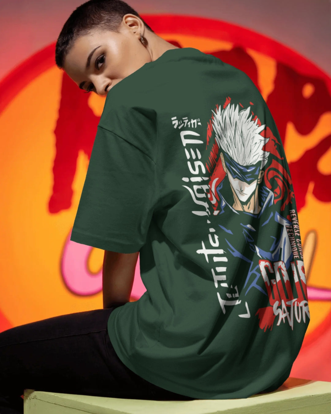 Gojo Jujutsu Kaisen Unisex Premium Oversized T-Shirt
