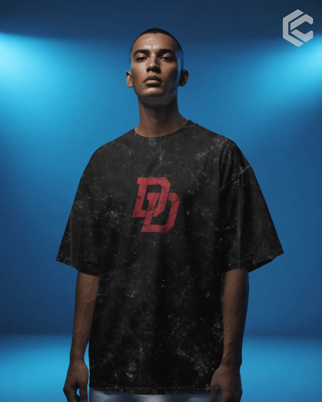 Daredevil Classic logo Unisex Premium Acid Washed Oversized Tee