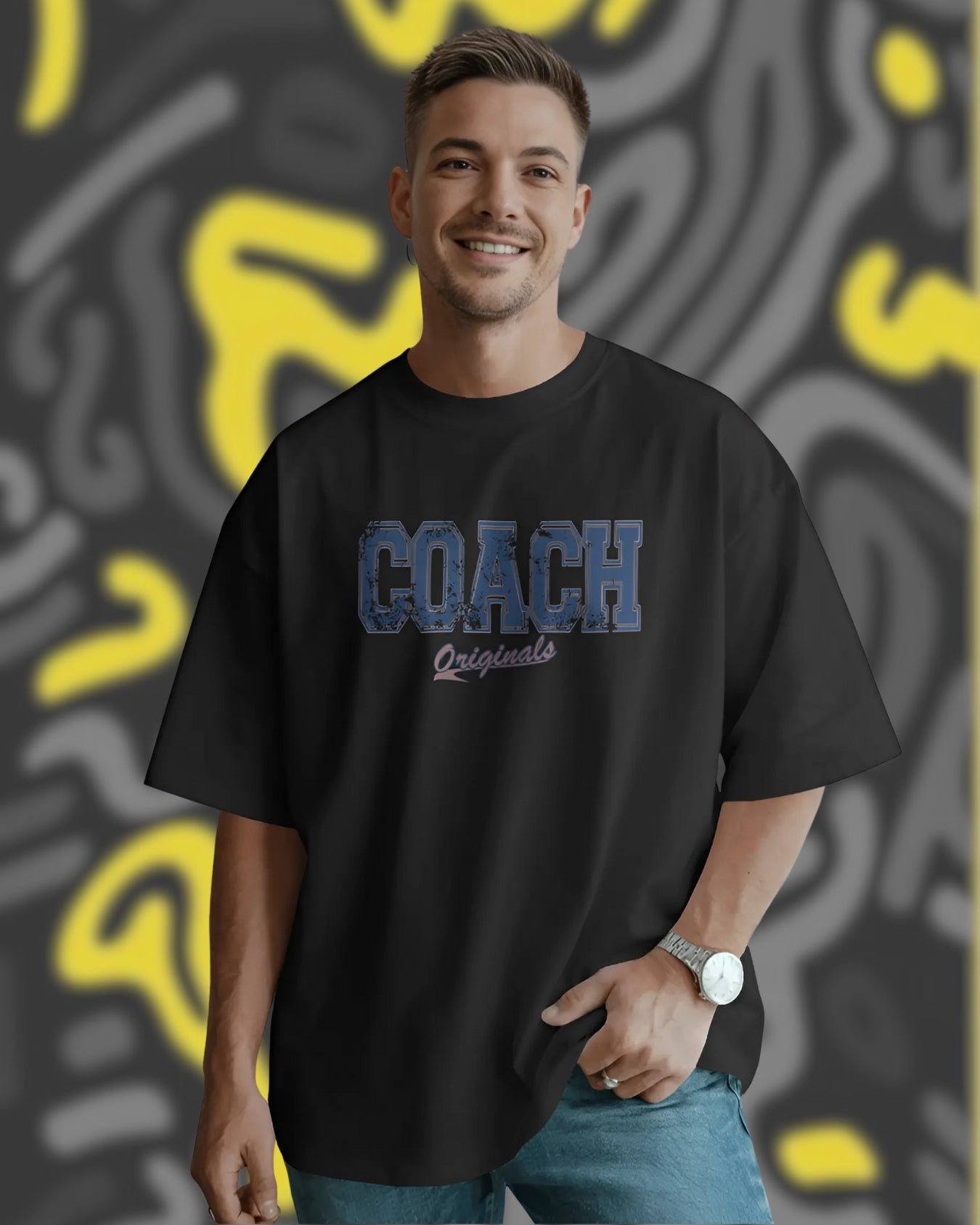 Coach Varsity Style Unisex Premium Oversized T-Shirt