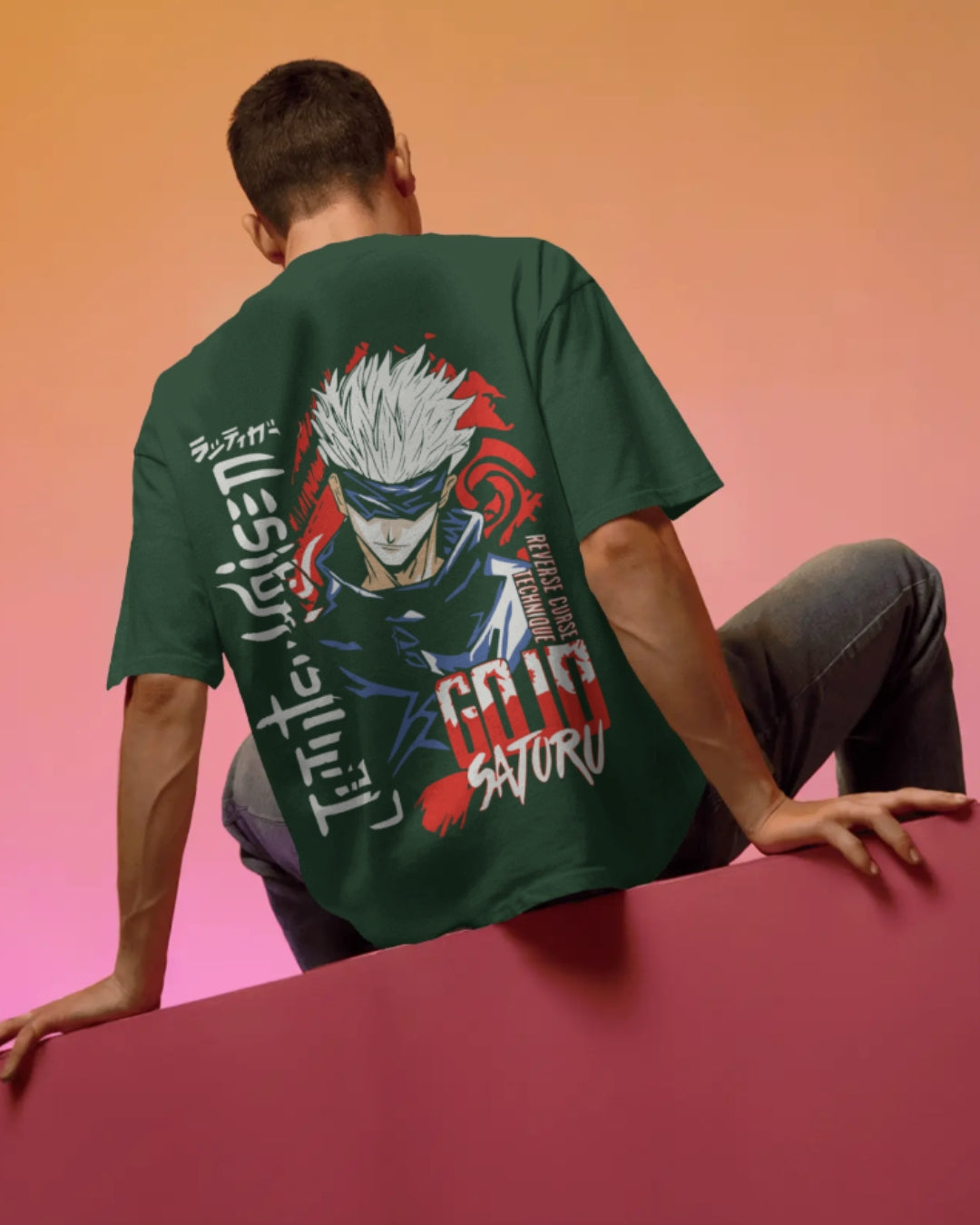 Gojo Jujutsu Kaisen Unisex Premium Oversized T-Shirt