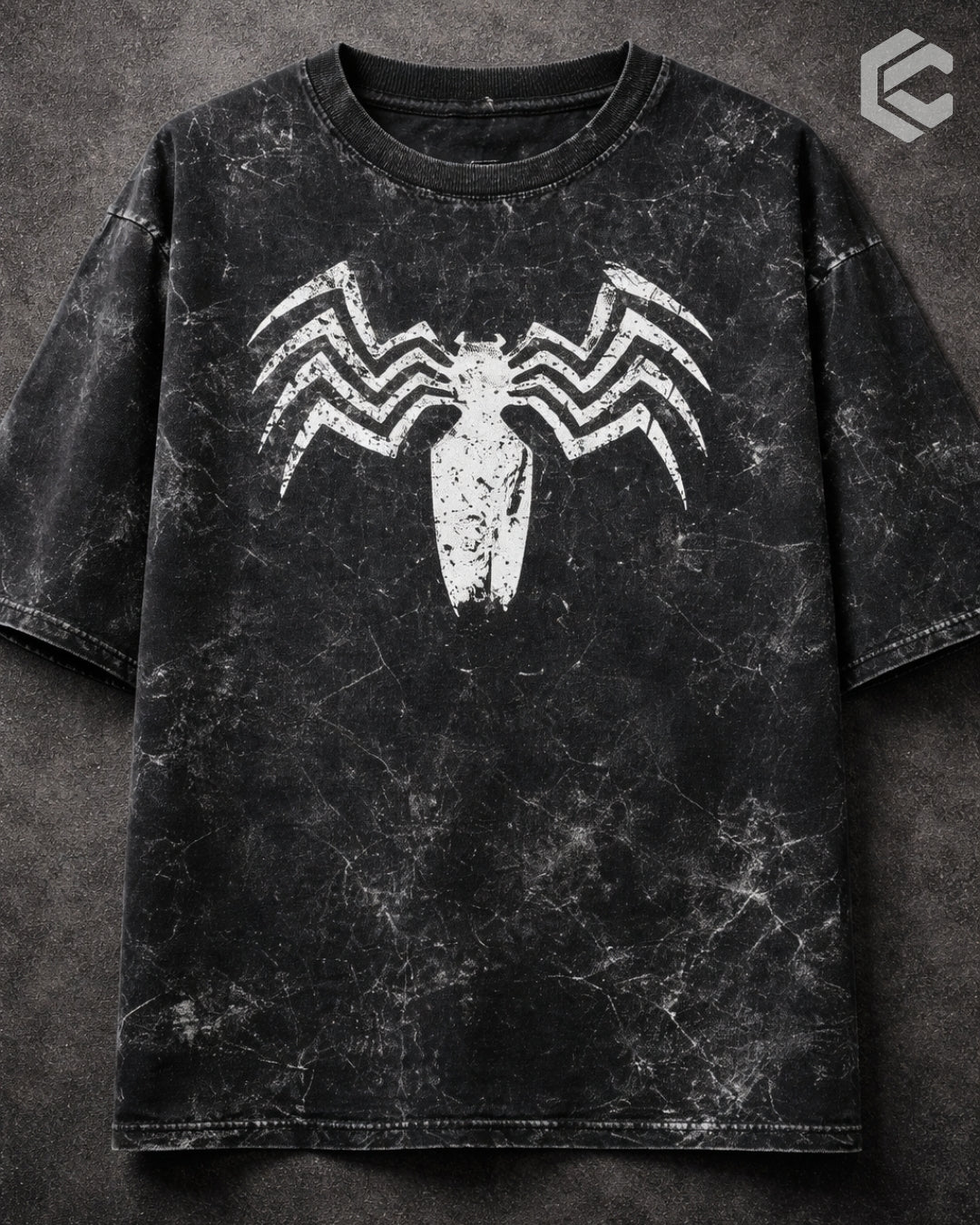 Symbiote Logo Unisex Premium Acid Washed Oversized Tee
