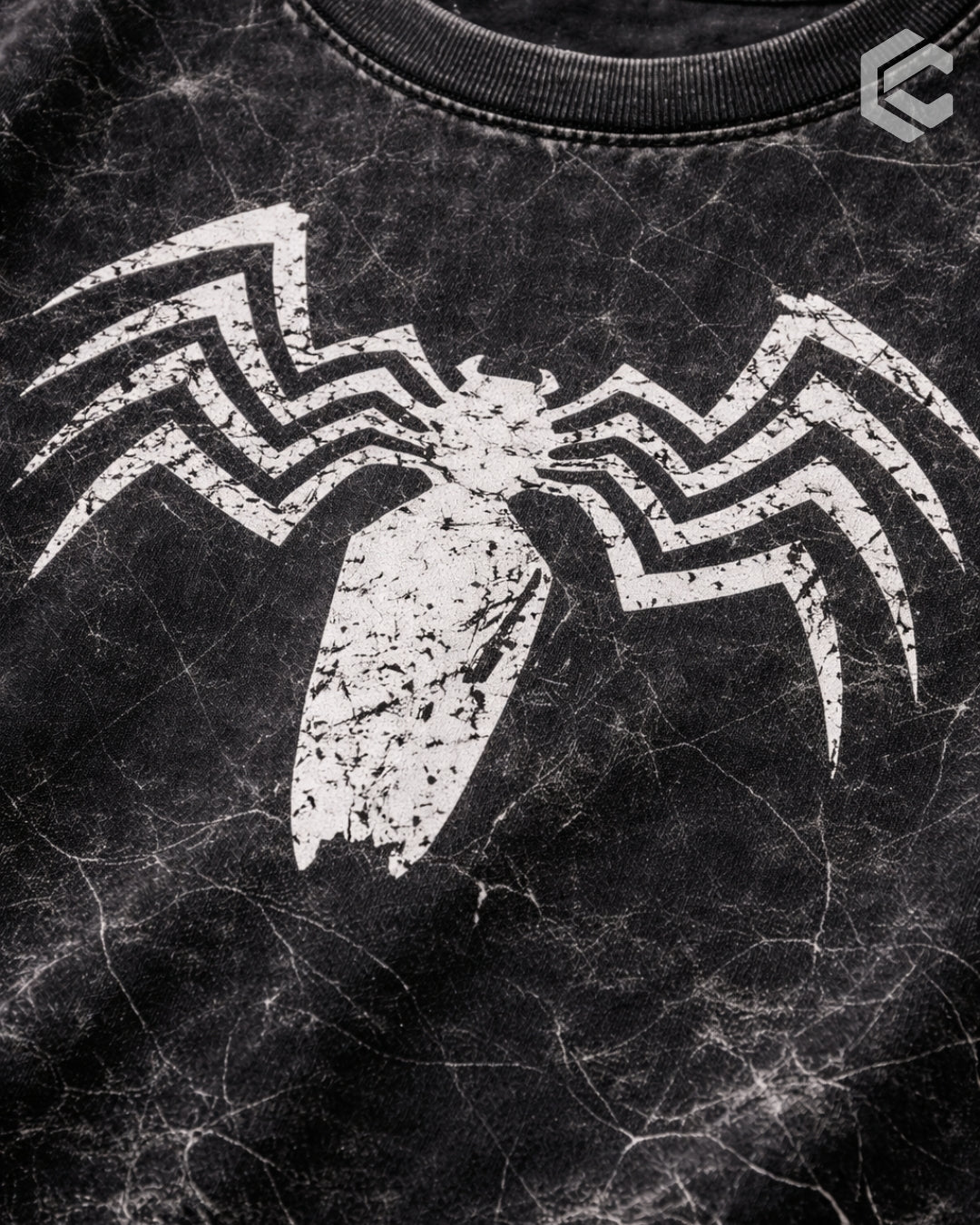 Symbiote Logo Unisex Premium Acid Washed Oversized Tee