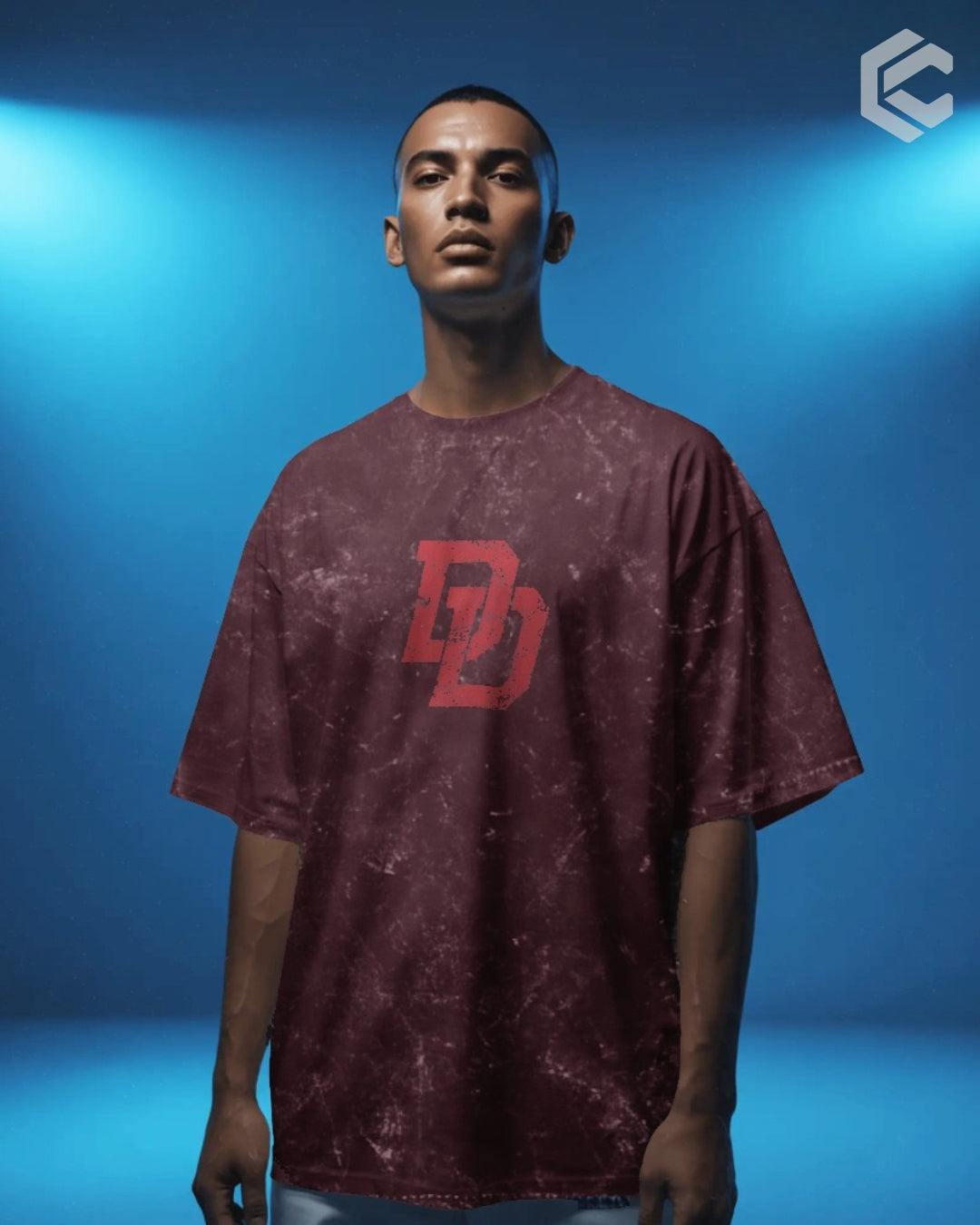 Daredevil Classic logo Unisex Premium Acid Washed Oversized Tee