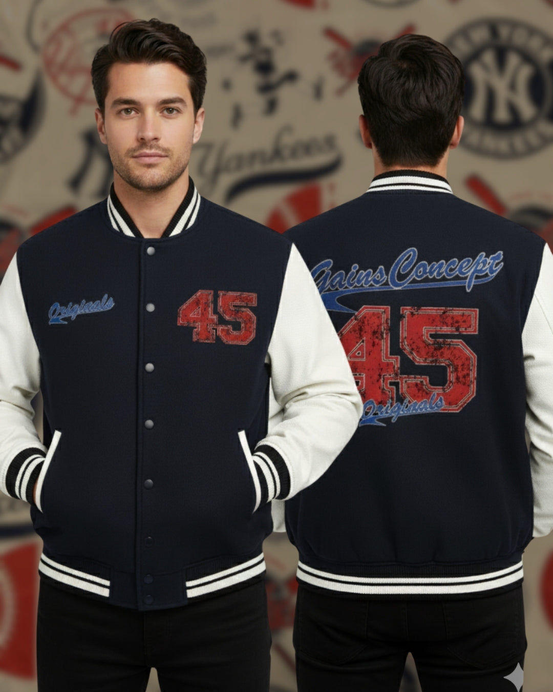Gains Concept Originals 45 Unisex Varsity Jacket