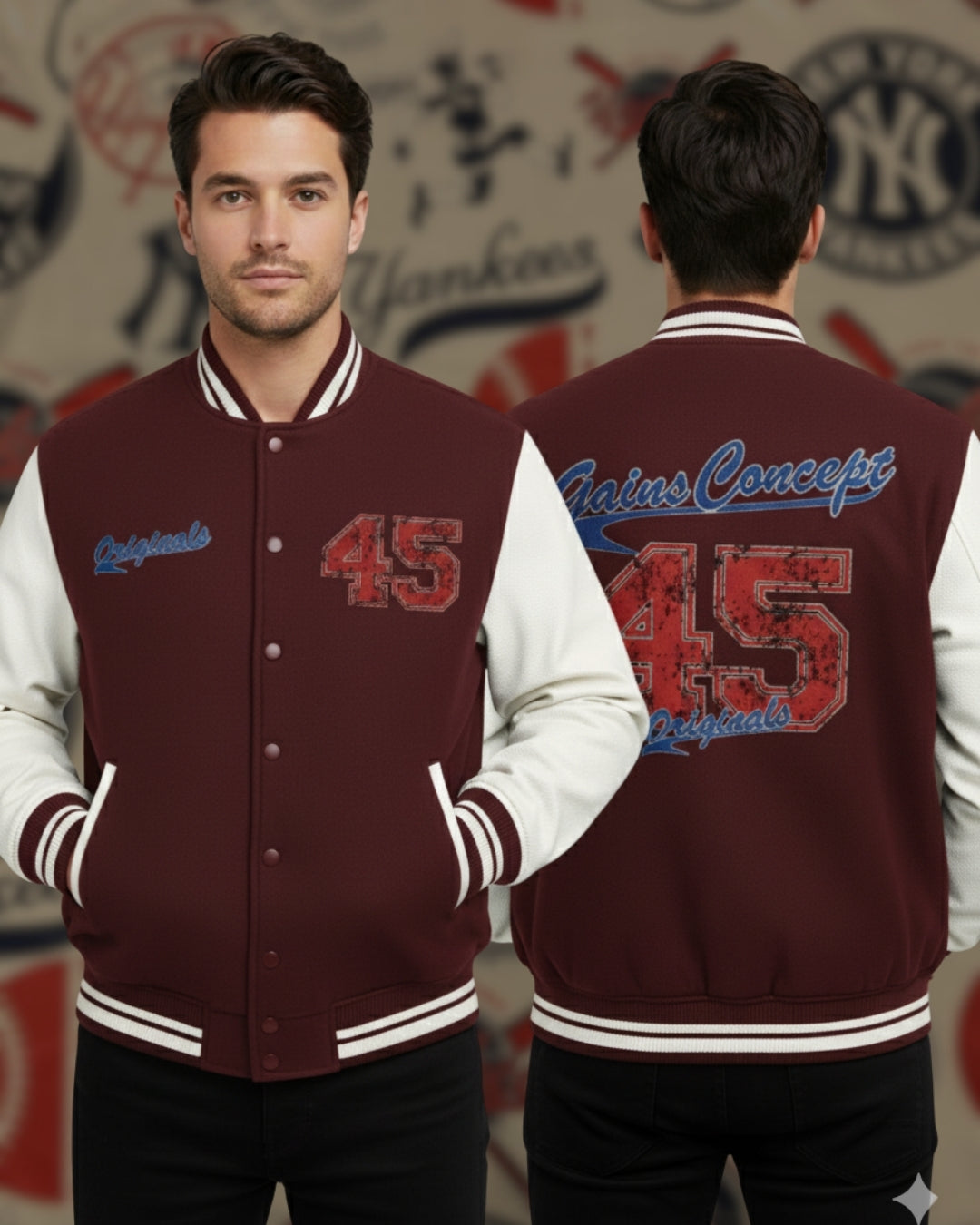 Gains Concept Originals 45 Unisex Varsity Jacket