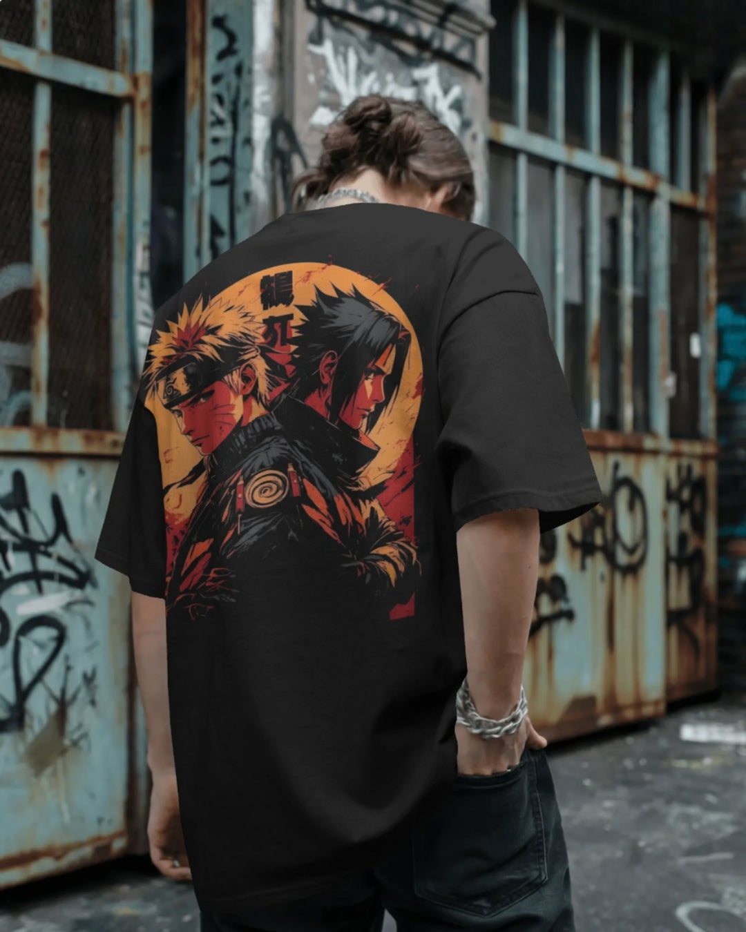 Naruto Duo Unisex Premium Oversized T-Shirt