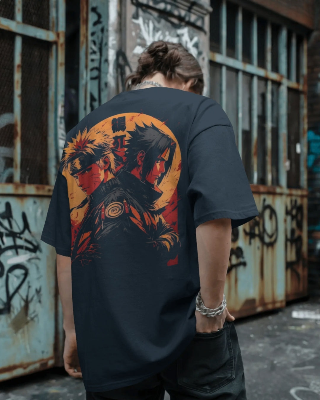 Naruto Duo Unisex Premium Oversized T-Shirt
