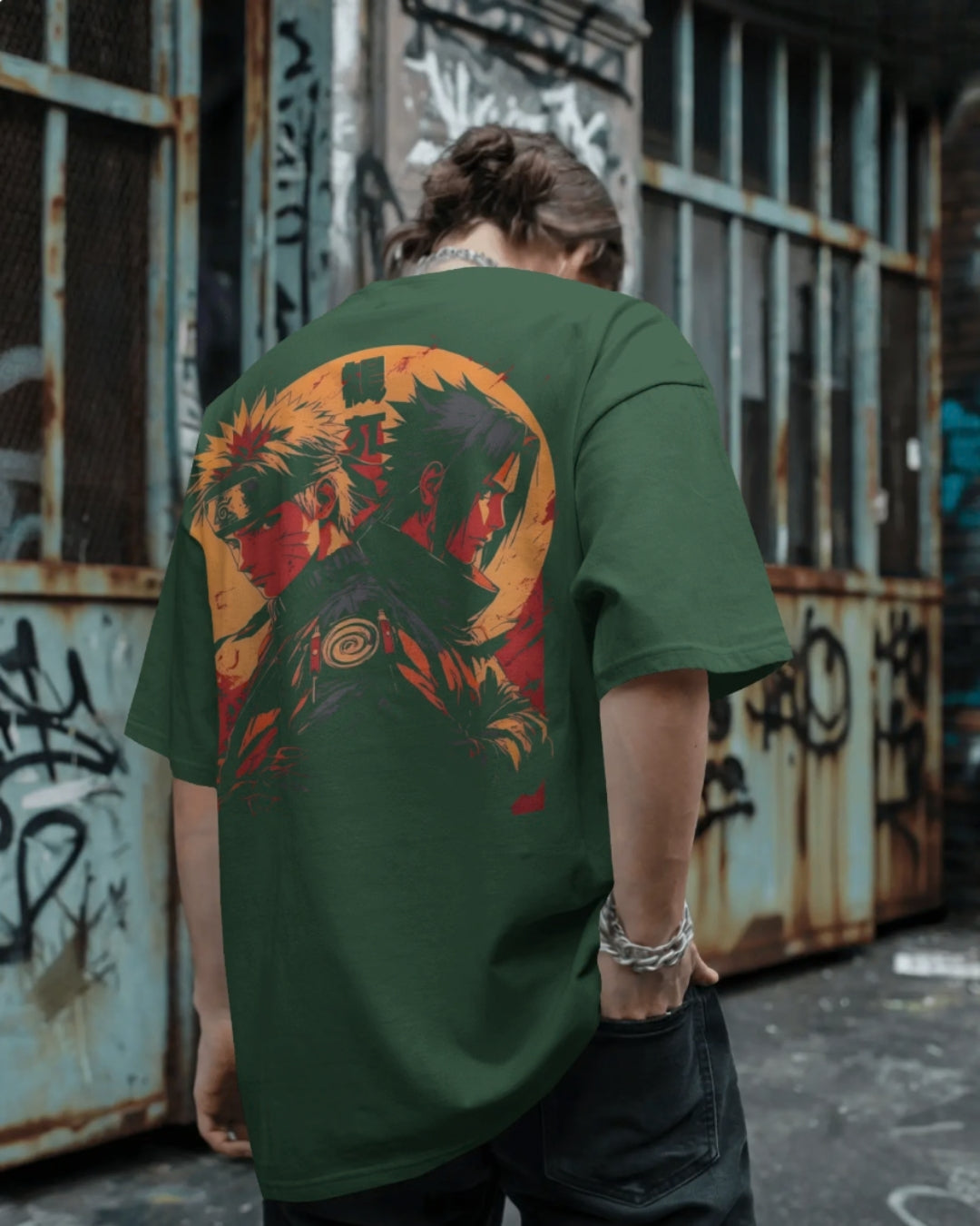 Naruto Duo Unisex Premium Oversized T-Shirt