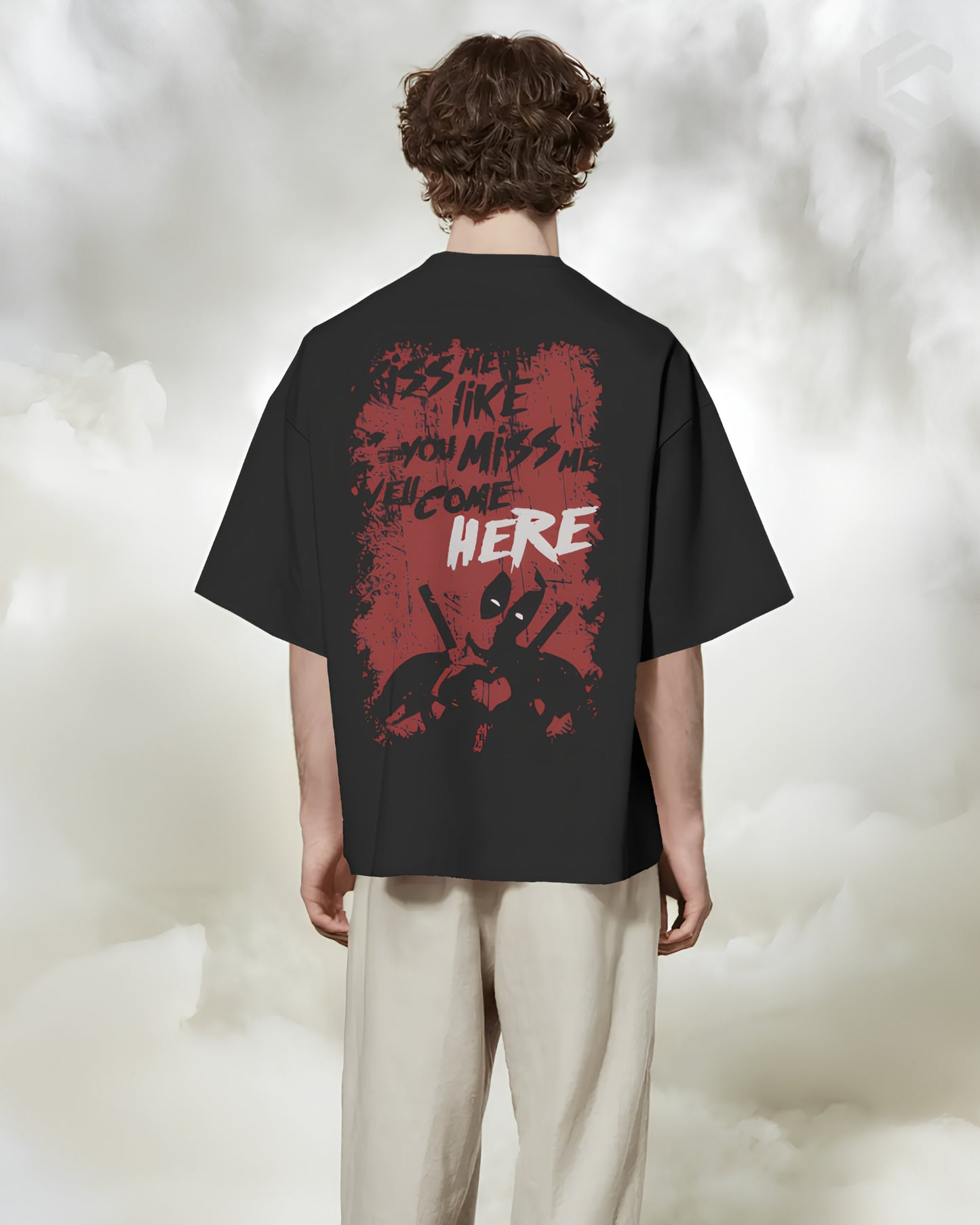 Dpool Kiss me Unisex Premium Oversized T-Shirt
