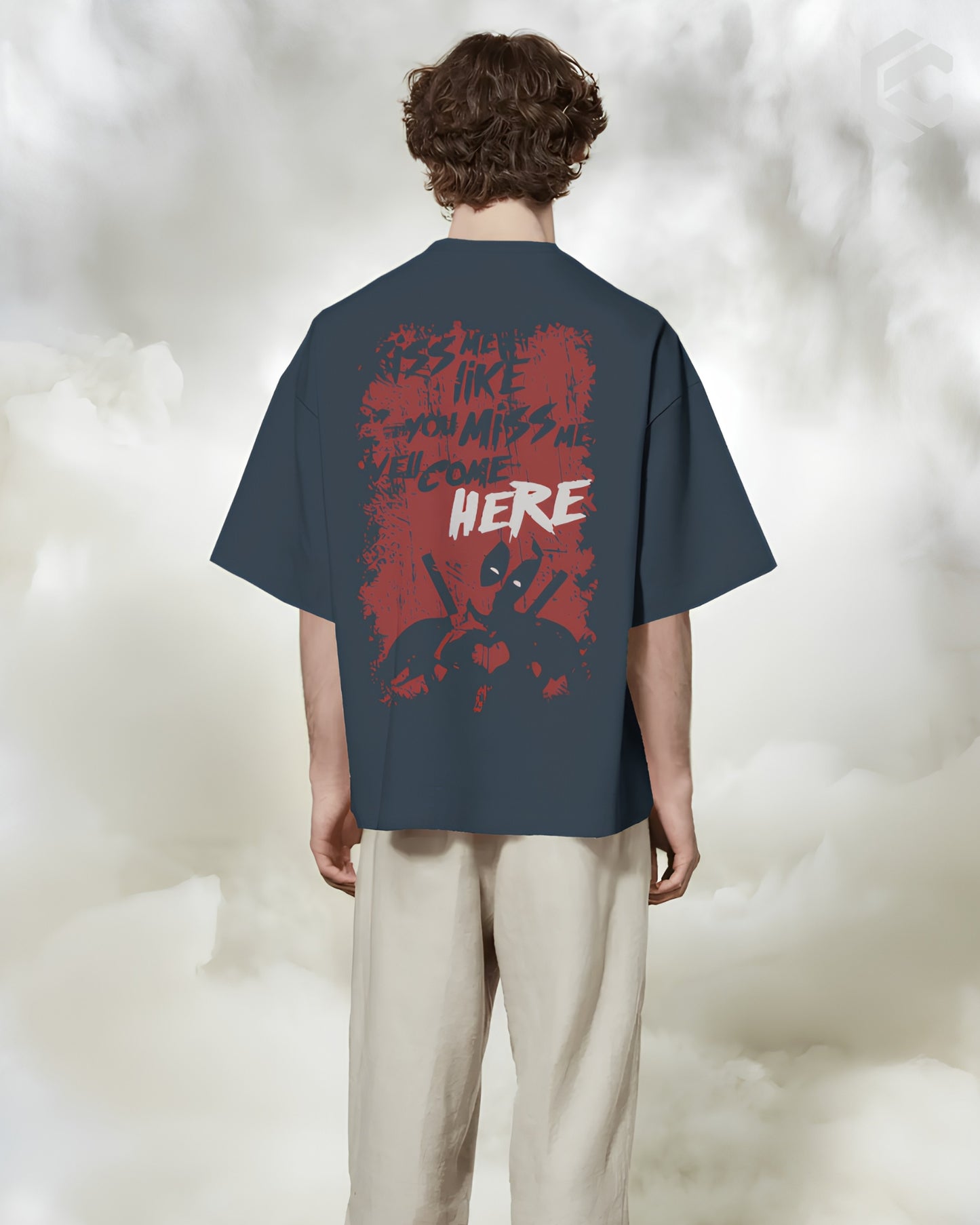 Dpool Kiss me Unisex Premium Oversized T-Shirt