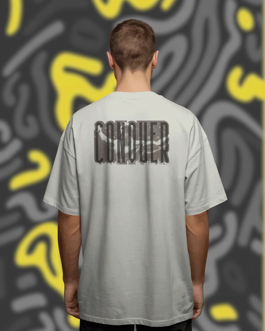 Conquer Dual-print Unisex Premium Oversized T-Shirt