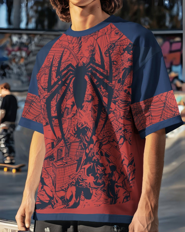 Spider-art Unisex AOP Oversized Jersey T-shirt