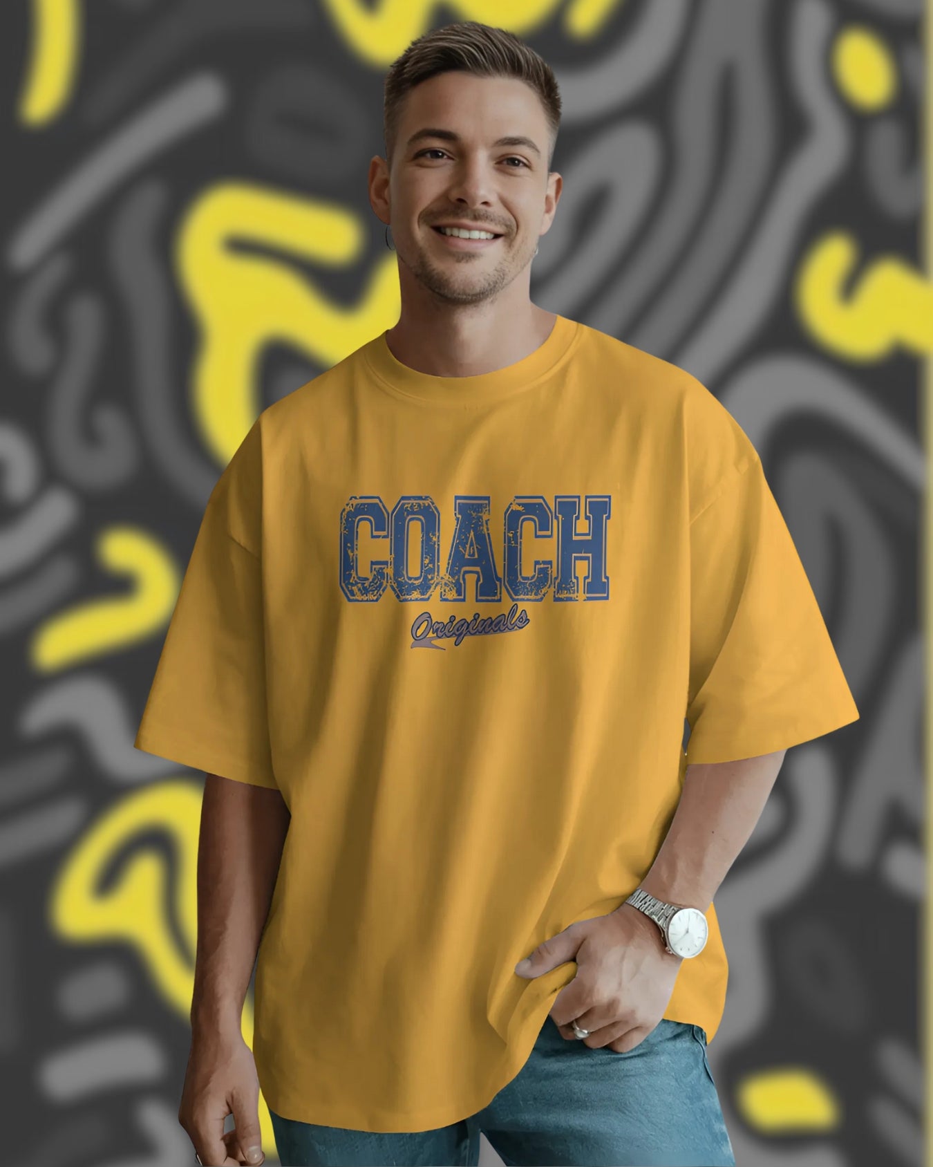 Coach Varsity Style Unisex Premium Oversized T-Shirt