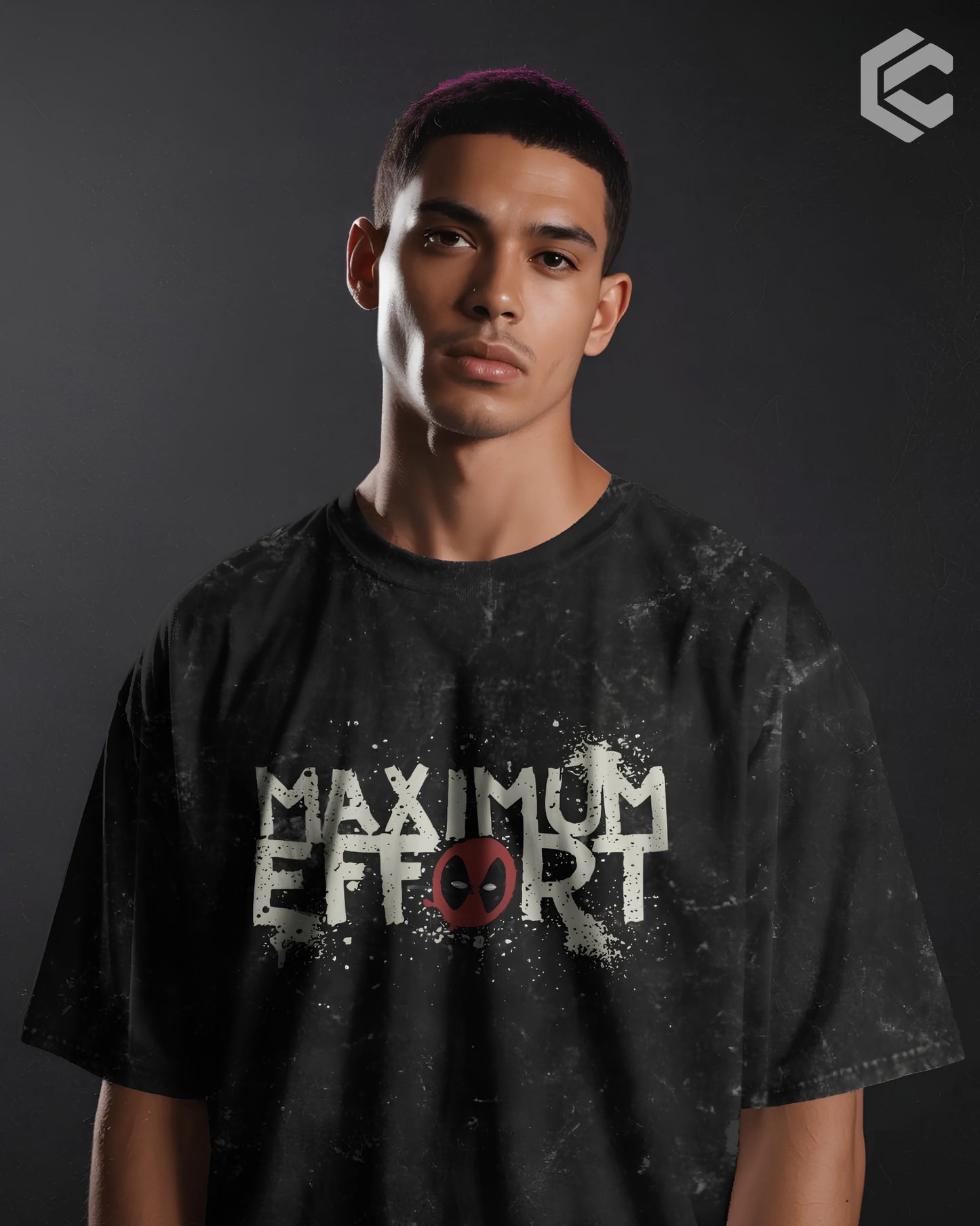 Max Effort Unisex Premium Acid Washed Oversized Tee