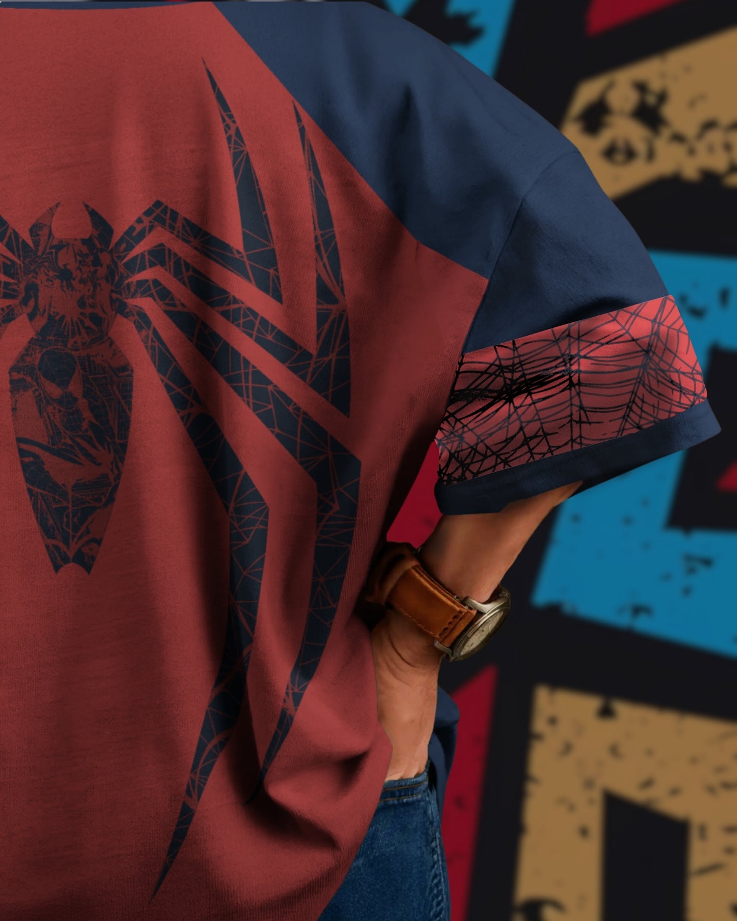 Spider-art Unisex AOP Oversized Jersey T-shirt