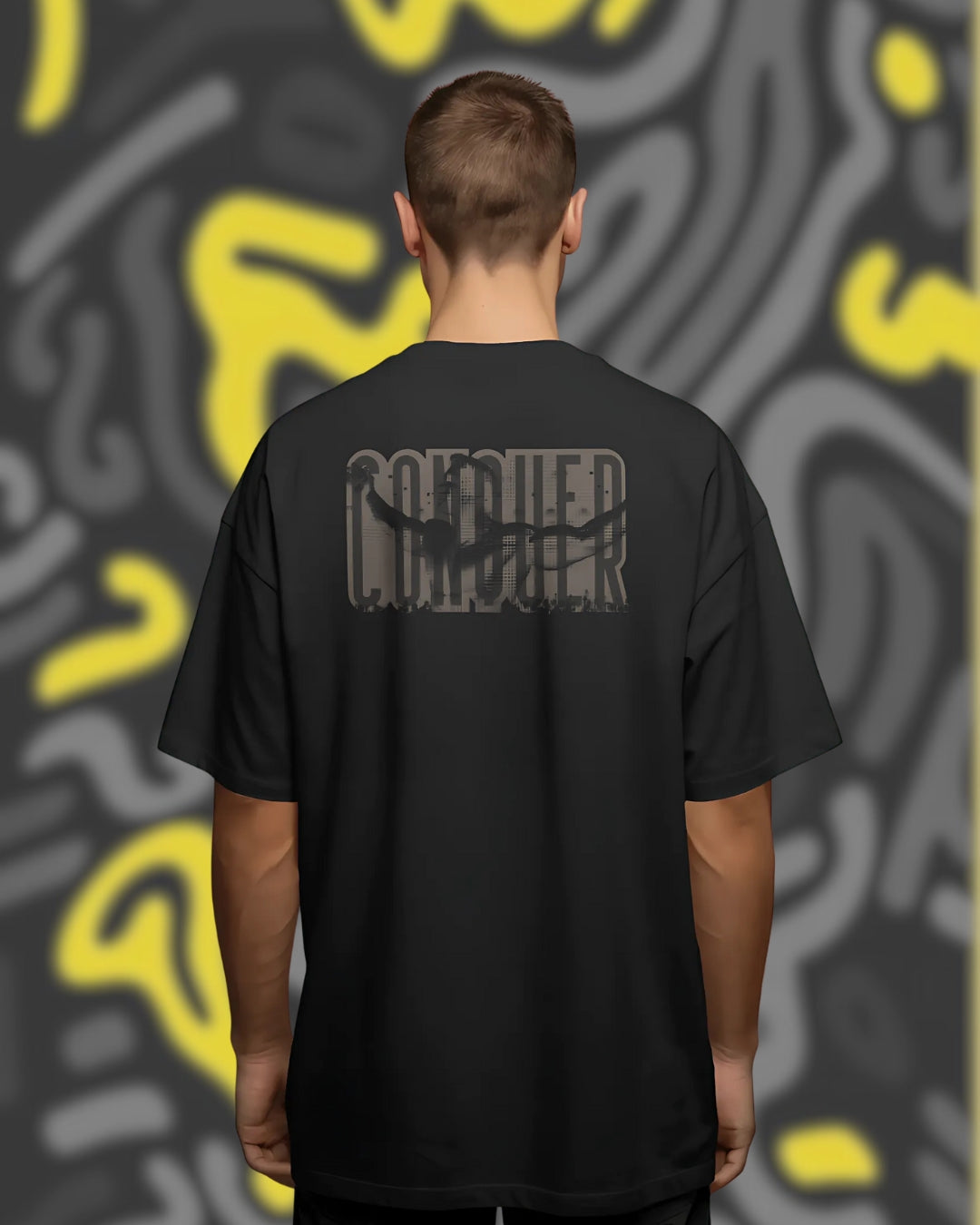 Conquer Dual-print Unisex Premium Oversized T-Shirt