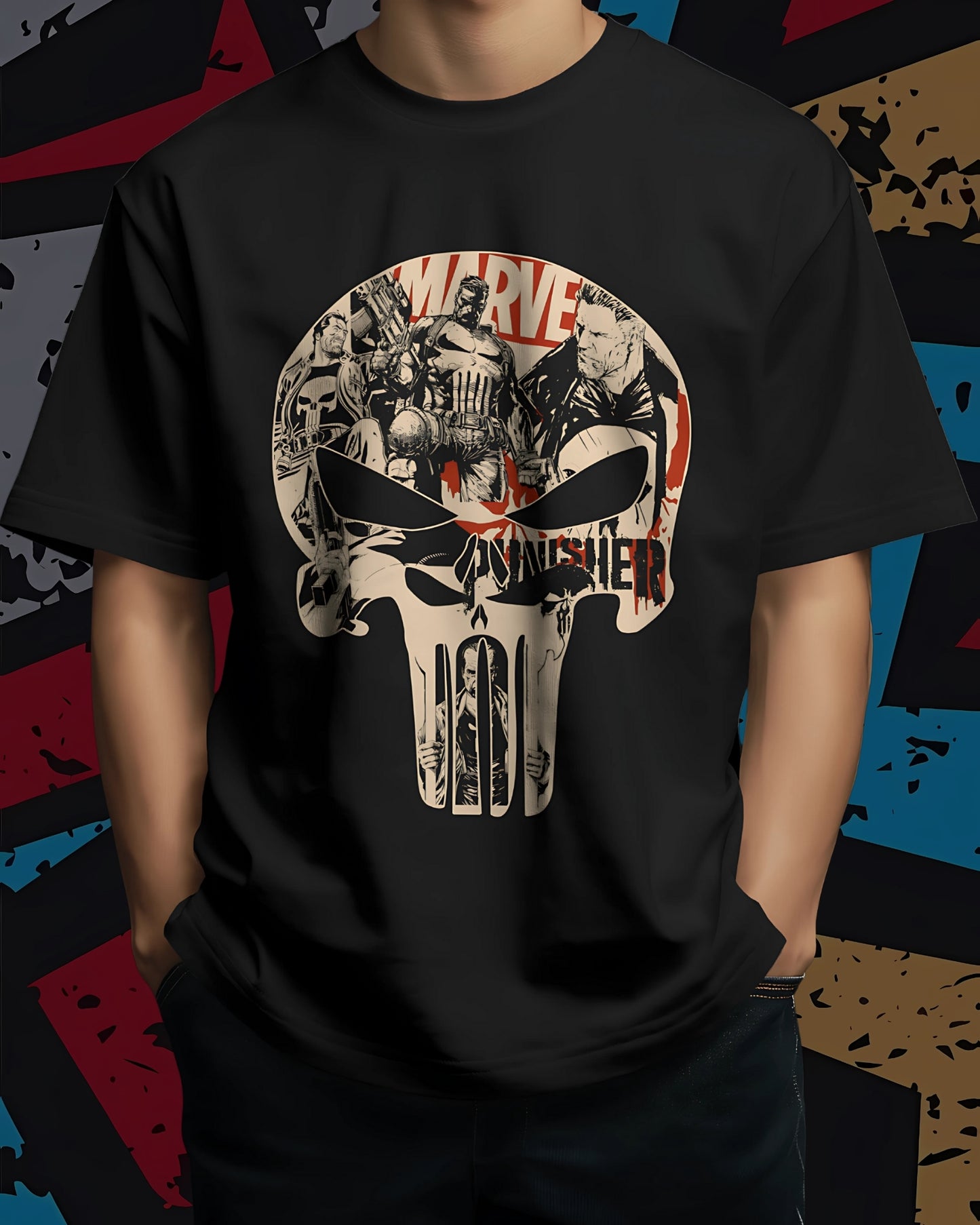 Punisher Comic-art Logo Unisex Premium Oversized T-shirt