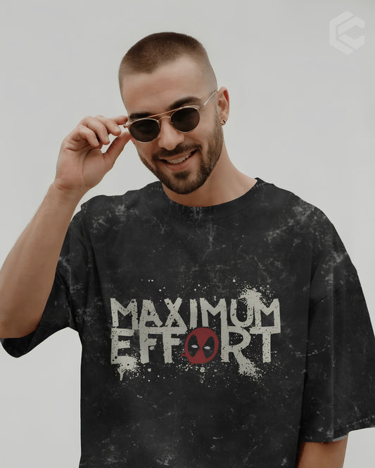 Max Effort Unisex Premium Acid Washed Oversized Tee