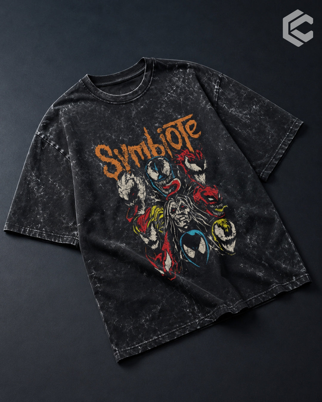 Symbiotes Unisex Premium Acid Washed Oversized Tee