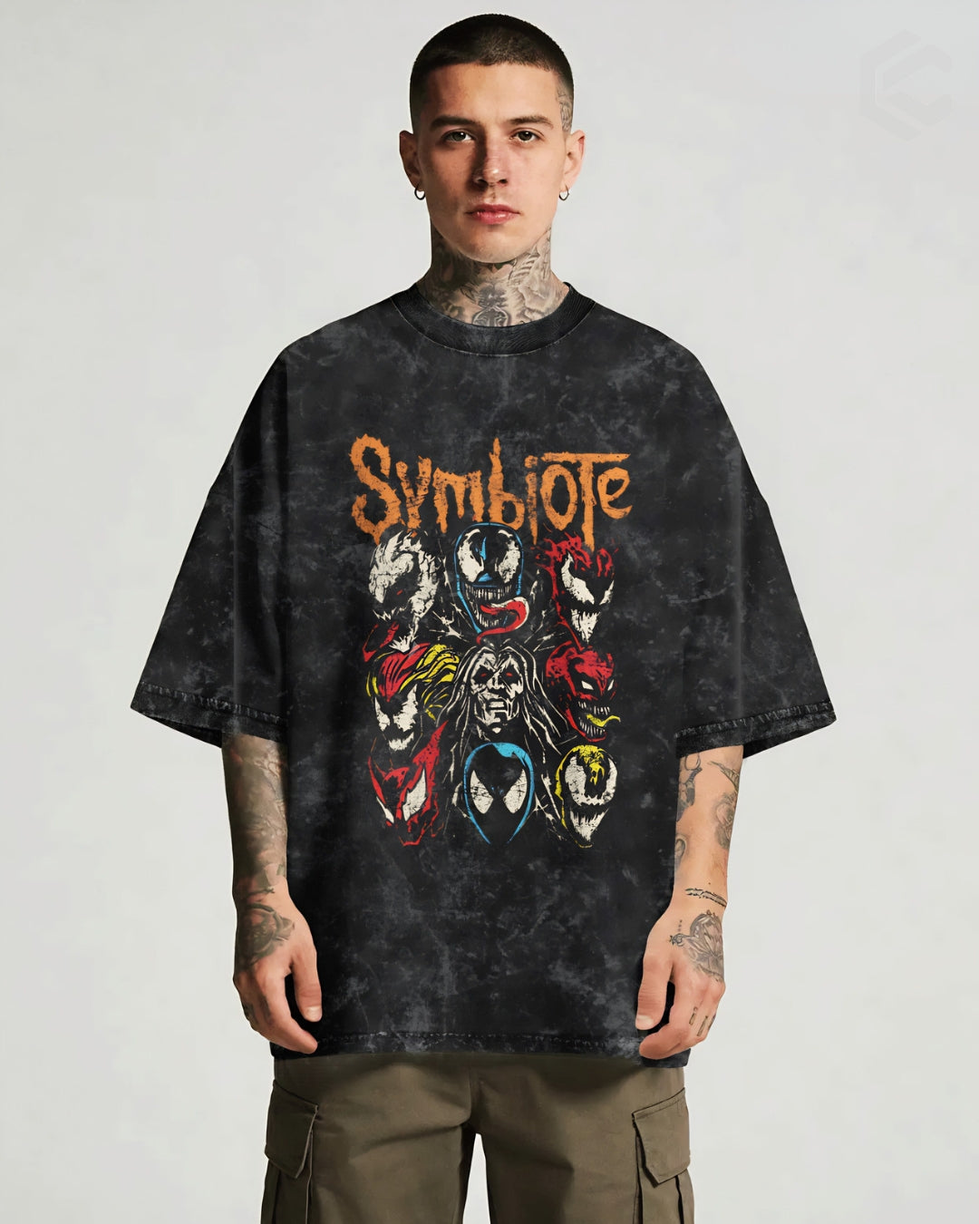 Symbiotes Unisex Premium Acid Washed Oversized Tee