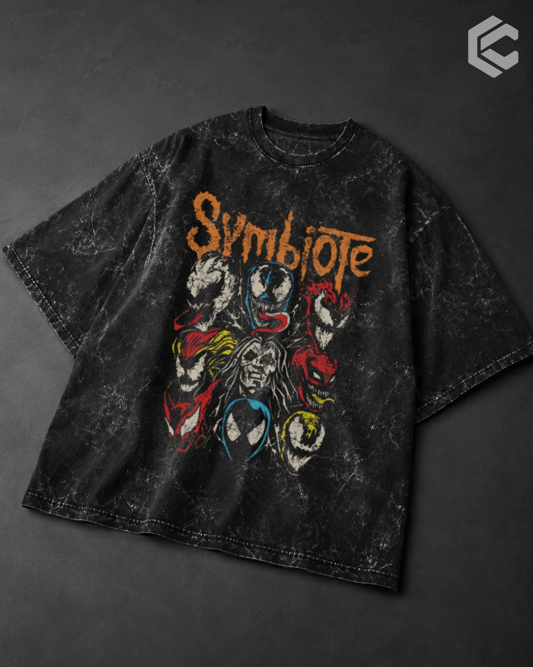Symbiotes Unisex Premium Acid Washed Oversized Tee