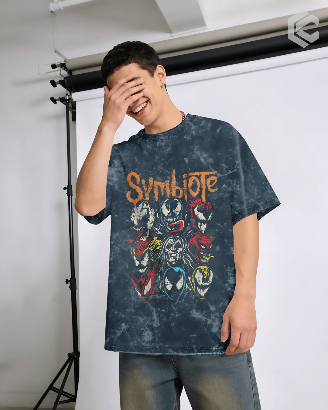 Symbiotes Unisex Premium Acid Washed Oversized Tee