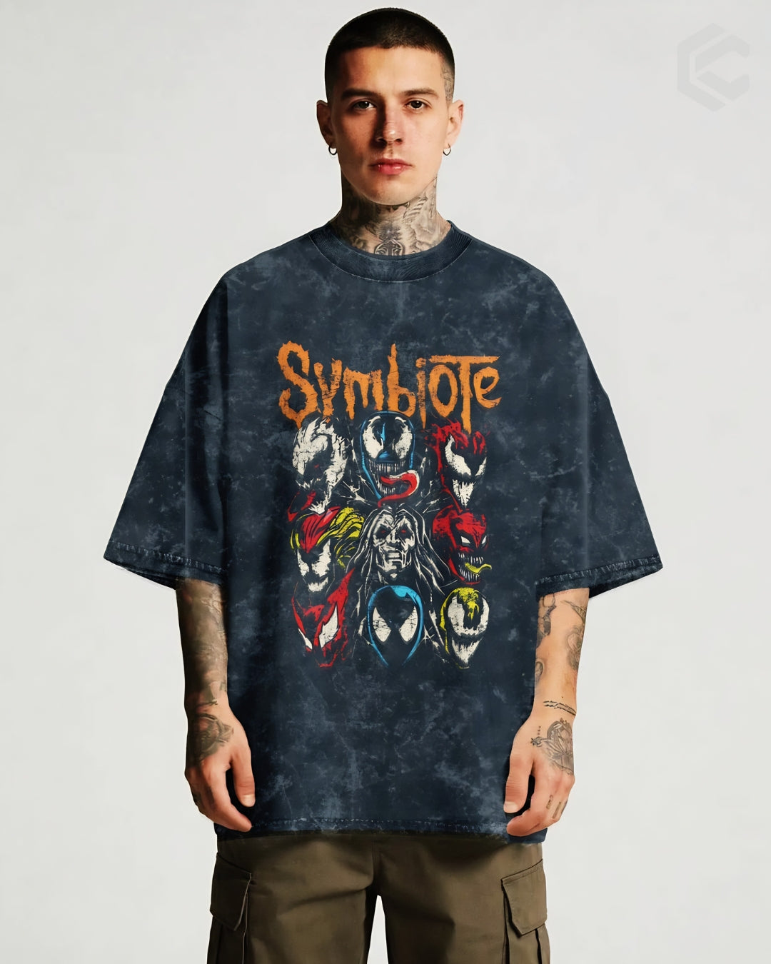 Symbiotes Unisex Premium Acid Washed Oversized Tee