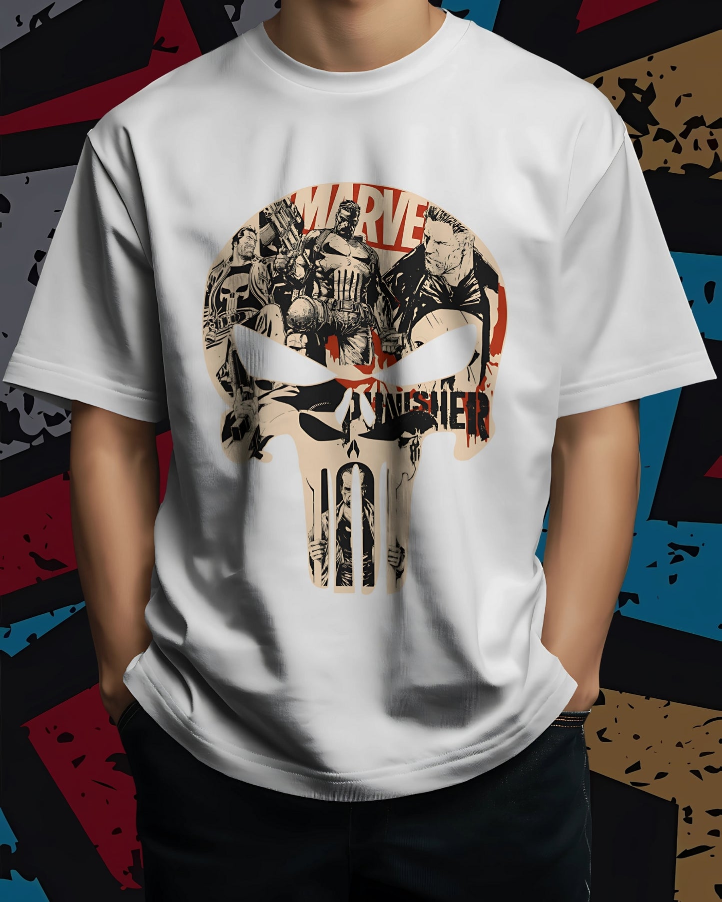 Punisher Comic-art Logo Unisex Premium Oversized T-shirt