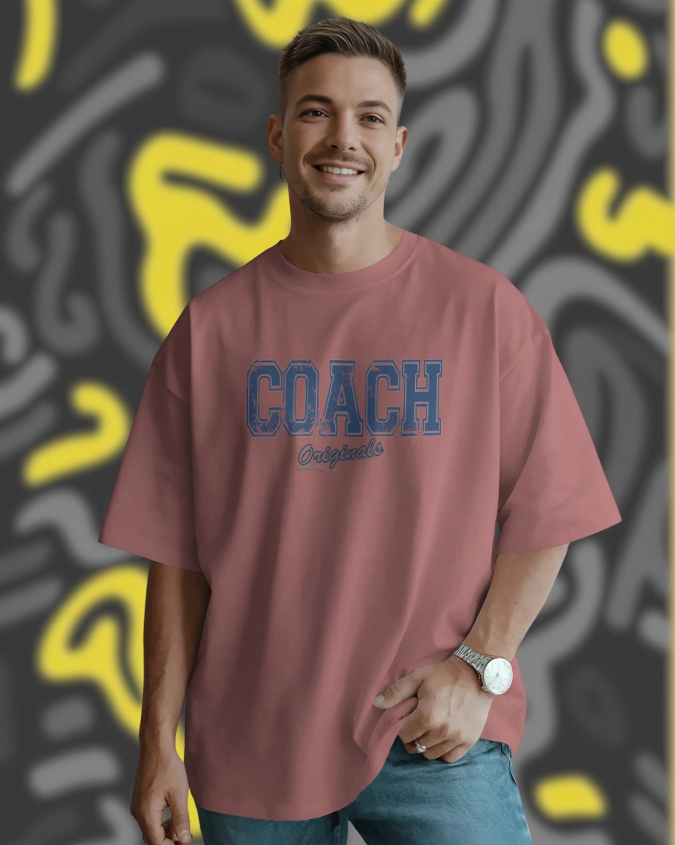 Coach Varsity Style Unisex Premium Oversized T-Shirt