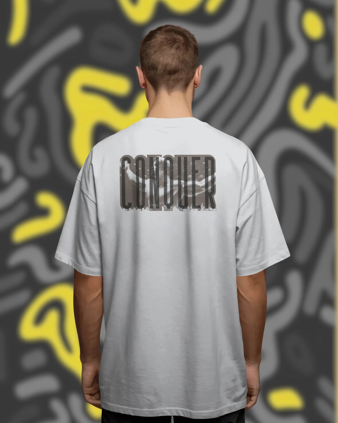 Conquer Dual-print Unisex Premium Oversized T-Shirt
