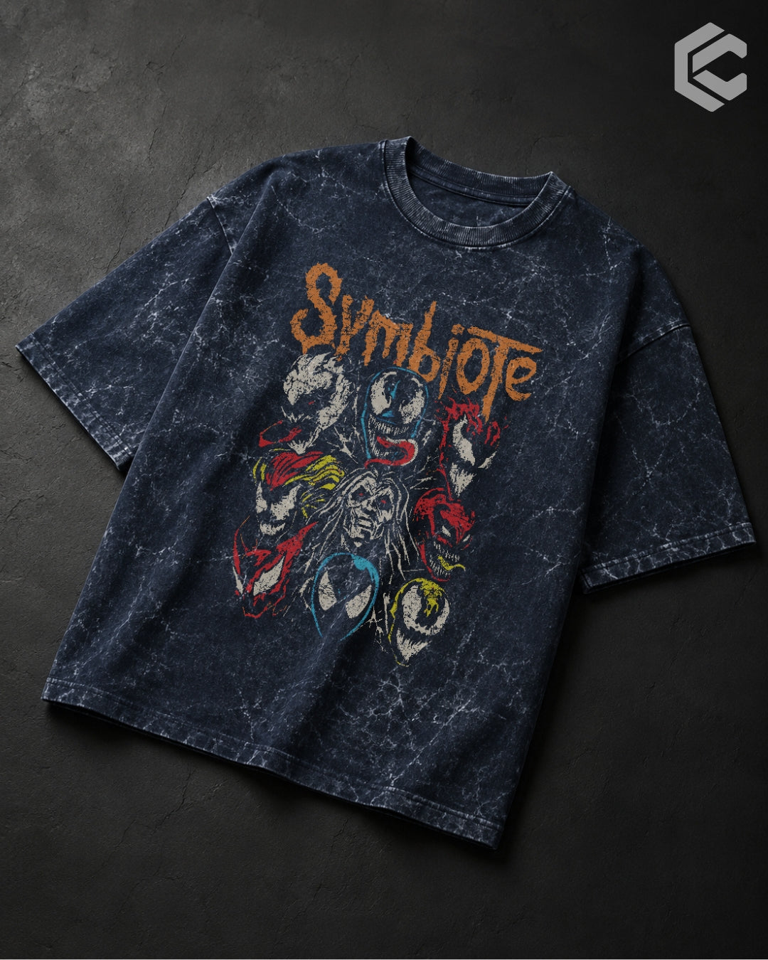 Symbiotes Unisex Premium Acid Washed Oversized Tee